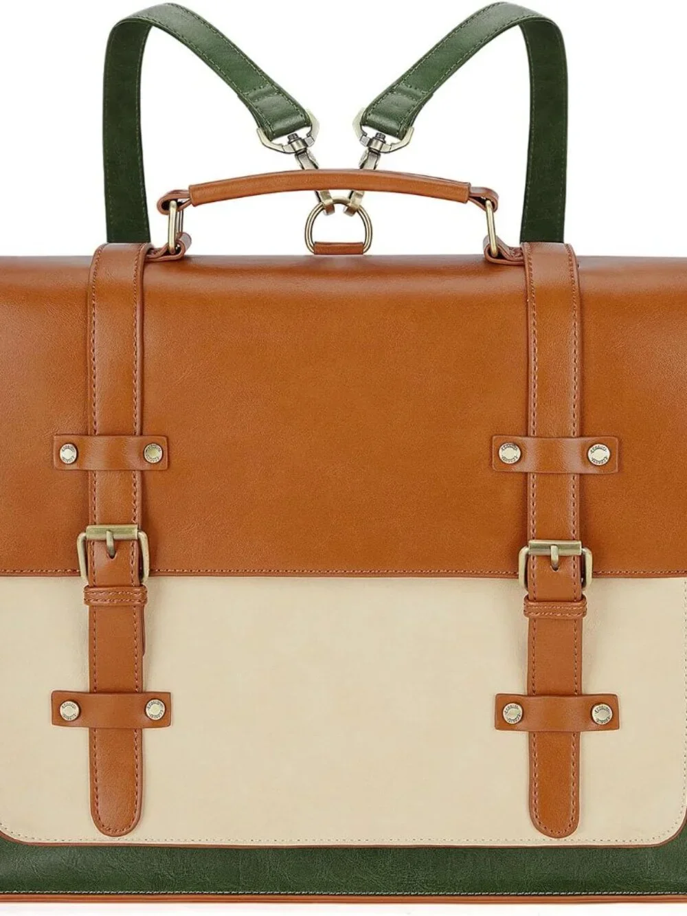 Stylish Vegan Leather Convertible Laptop Bag for Women